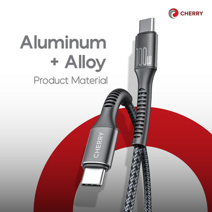 CHERRY 100W USB–C Braided Cable