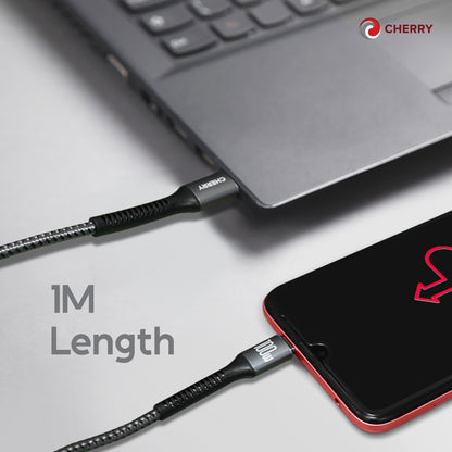 CHERRY 100W USB–C Braided Cable